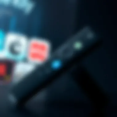 Illustration of Firestick device with apps