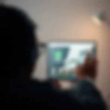 Engaging in a WhatsApp Video Call User engaging in a video call on WhatsApp