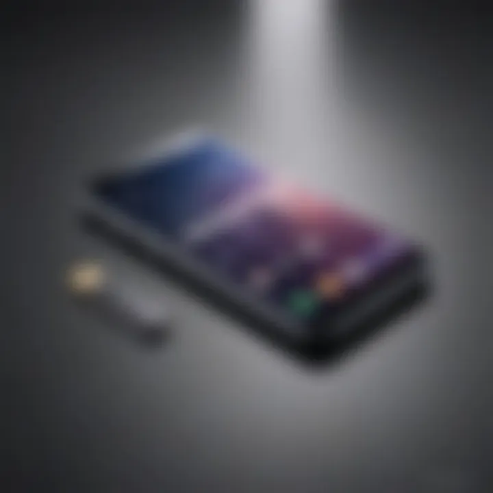 Illustration showcasing various methods to unlock a Galaxy phone