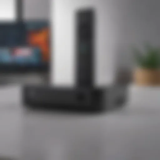 Detailed view of MI's Android Box showcasing ports and connectivity options