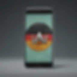 Mint Mobile logo with a German flag background