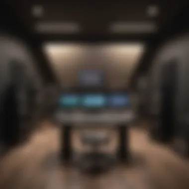 Sleek Music Studio Environment Modern music production studio setup