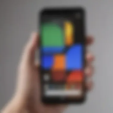 Google Pixel 4 showcasing its Motion Sense technology