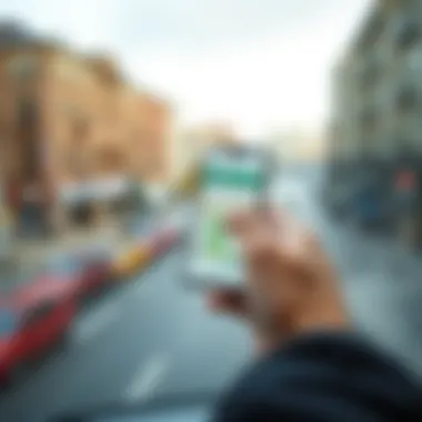 A user interacting with Google Maps on a smartphone displaying weather conditions
