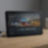 Samsung Tablet Displaying Amazon Prime Interface