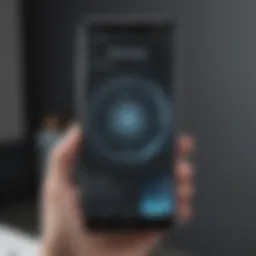 Visual representation of a portal app interface on an Android device showcasing various features.