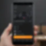 Samsung smartphone screen displaying voice recording app