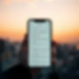 Smartphone app displaying text retrieval options