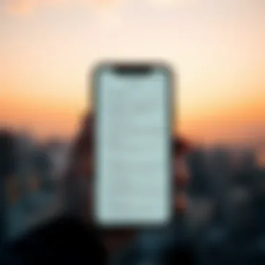 Smartphone app displaying text retrieval options