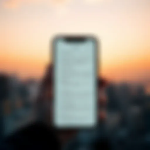 Smartphone app displaying text retrieval options