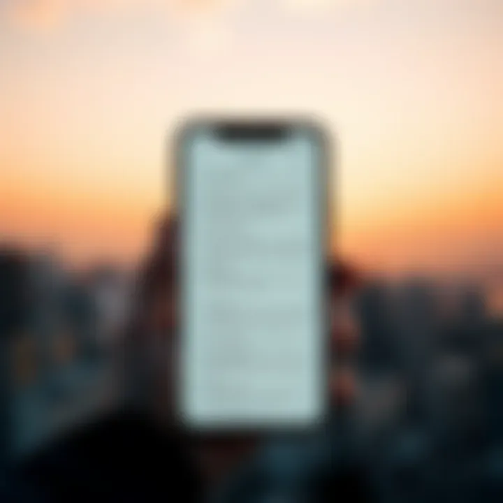 Smartphone app displaying text retrieval options