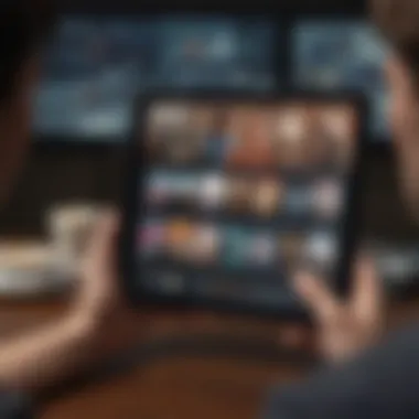 Interactive Movie Selection Process Friends discussing and choosing movies on the app