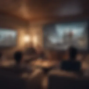 Immersive Movie Night Experience A group of friends enjoying a movie night
