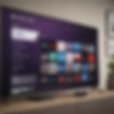 A user navigating the Roku interface, selecting a free channel.