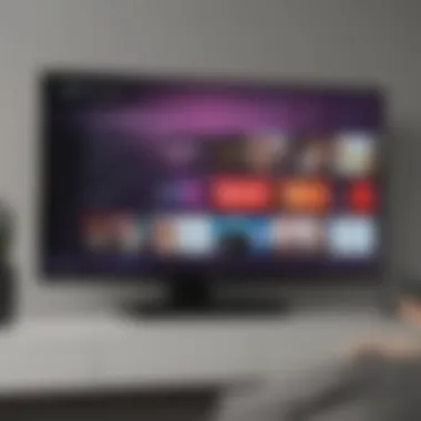 Roku TV user exploring interactive live TV guide