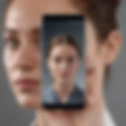 Showcasing the latest Samsung flagship smartphone with stunning display