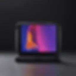 Samsung Z Flip in an open position showcasing its vibrant display