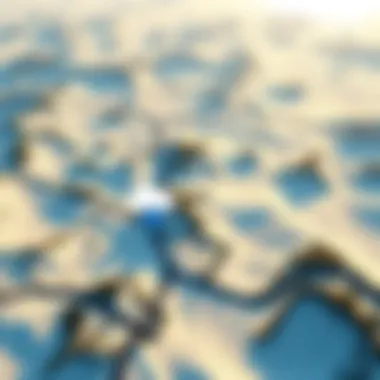 A scenic route highlighted on Google Maps with weather indicators