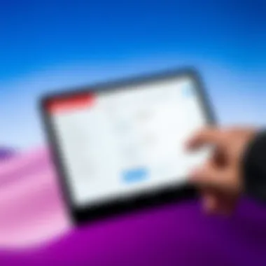 Data management interface on the Tab S7