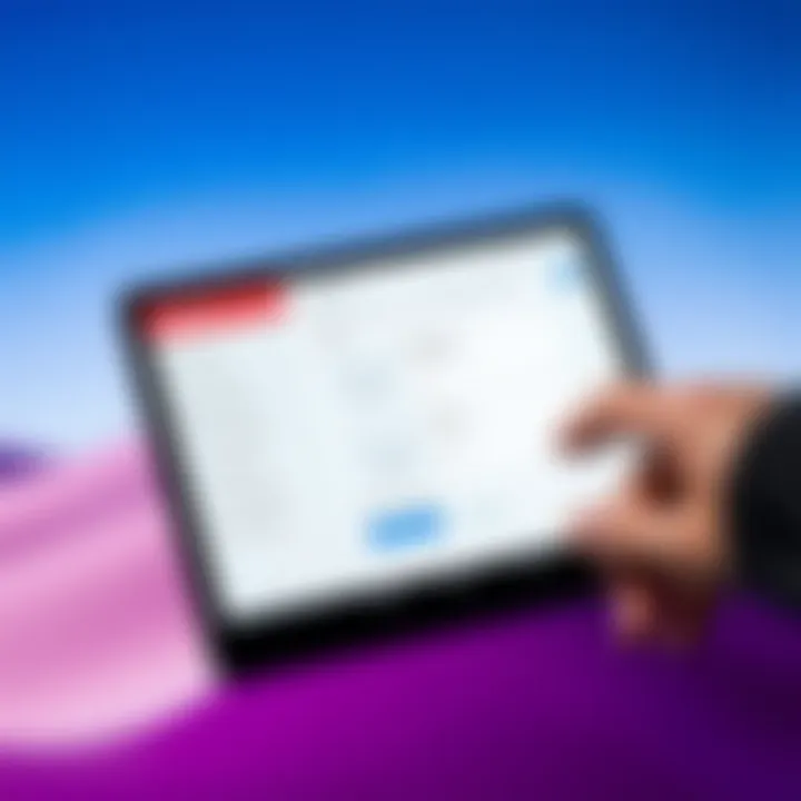 Data management interface on the Tab S7