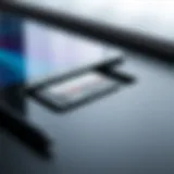 Samsung Galaxy Tab S7 with an SD card inserted Samsung Galaxy Tab S7 with an SD card inserted