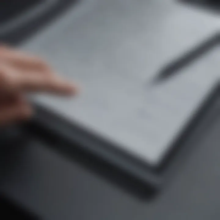 Close-up of stylus on tablet screen