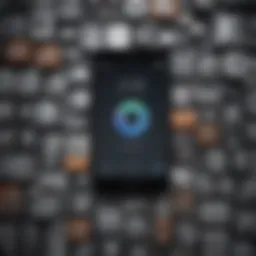 Visual representation of decluttering phone storage