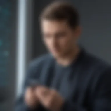 Implementing Effective Phone Security Measures Illustration of user engaged in a phone security strategy