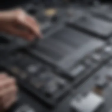 Inner Machinery Exposed Samsung tablet components spread out