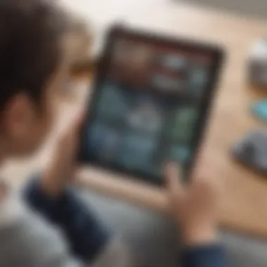 Diverse Educational Games on Tablets Diverse types of educational games available on tablets