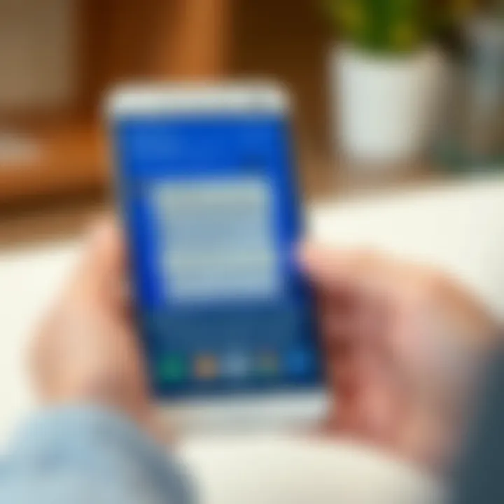 Android device displaying the Text Later app in action