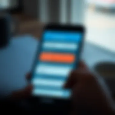 User interface showcasing the Text Later app features