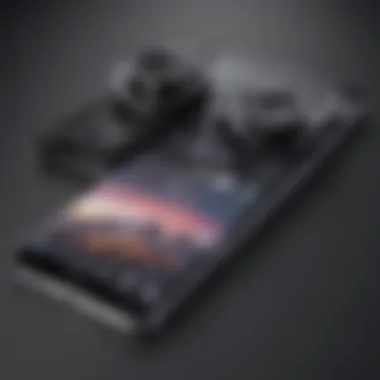 Innovative Five-Camera Smartphone Design An innovative smartphone showcasing a five-camera setup