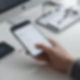 Modern mobile device displaying an electronic signature application