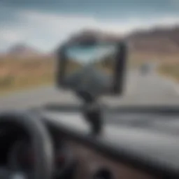 A high-quality suction car phone mount securely holding a smartphone