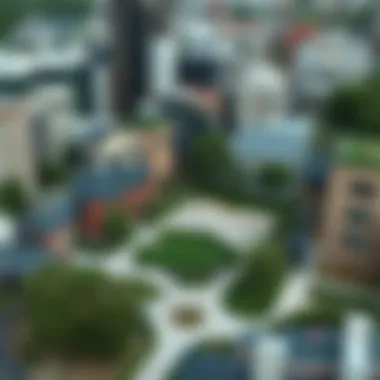 A visual demonstration of measuring a park's area on Google Maps.