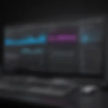 Audio Editing Application An audio editing application with a vibrant editing timeline and tools.
