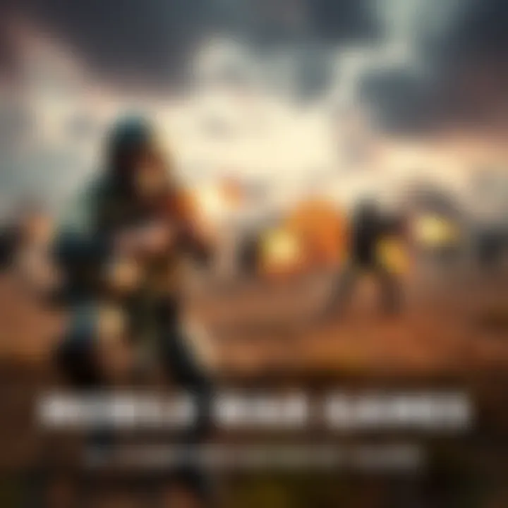 Epic Battlefield Action A dramatic battlefield scene showcasing intense combat in a mobile war game.