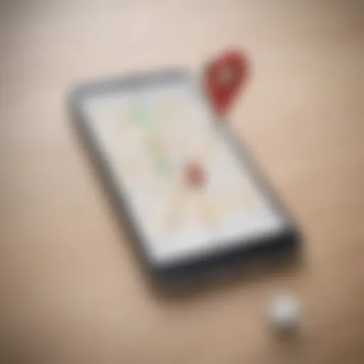 Illustration of a smartphone with a location pin