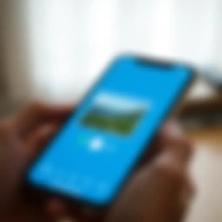 Receiving photos via Bluetooth on a mobile device