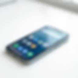 Android device showcasing iOS-like interface