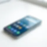 Android Device with iOS Aesthetics Android device showcasing iOS-like interface