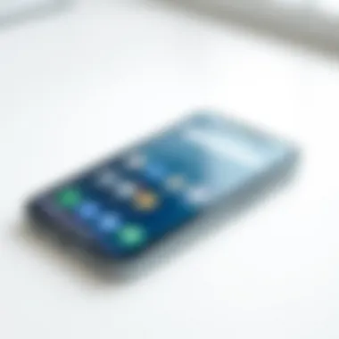 Android Device with iOS Aesthetics Android device showcasing iOS-like interface