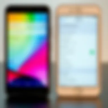 Modified Android Settings vs iPhone Comparison of Android settings modified to resemble iPhone