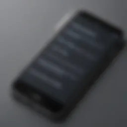 iPhone with error message on screen