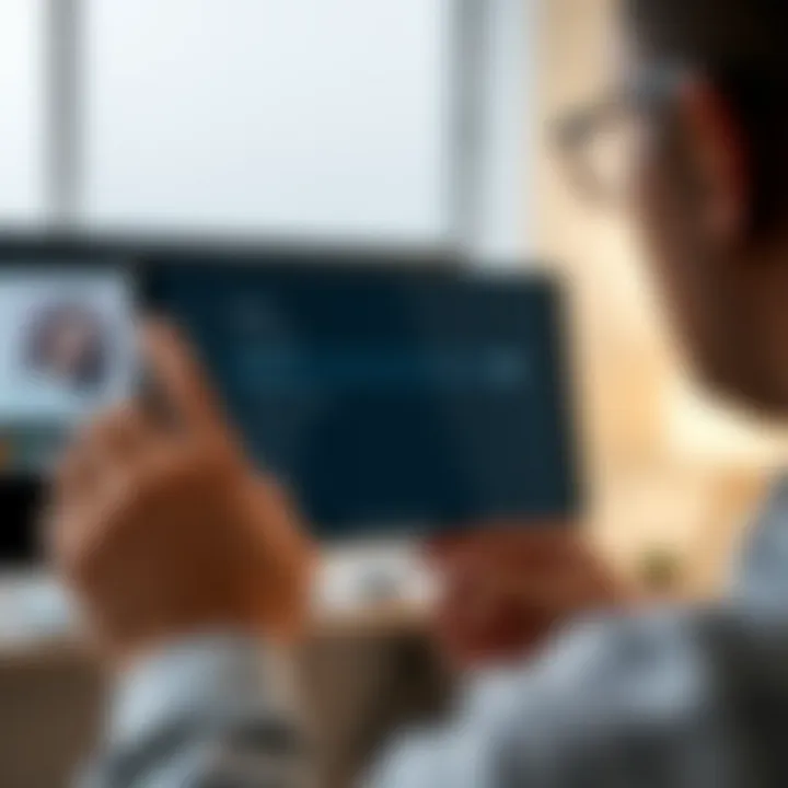 User adjusting settings for Smart View