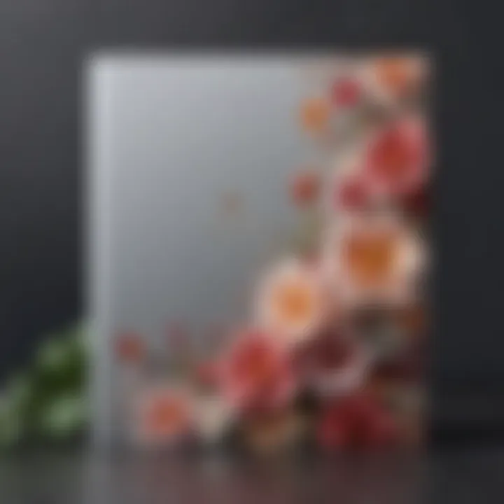 Elegant photo album cover with floral design