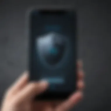 Illustration depicting shield protecting a phone from unwanted calls