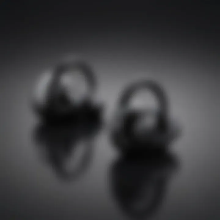 Minimalistic Black Wireless Earbuds with Waterproof Technology