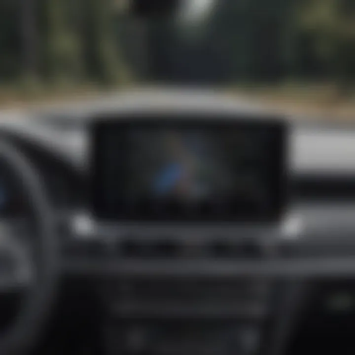 A sleek Android Auto replacement radio displaying navigation features